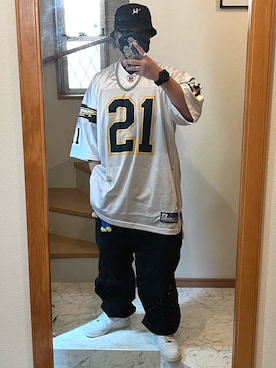 「SBG（エスビー）のSBG 喜平チェーンネックレス（ネックレス）」を使った、jokerさん（メンズ・170cm）の春コーディネート