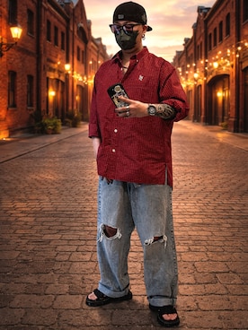 「アイテム（アンダーウェア）」を使った、jokerさん（メンズ・170cm）の春コーディネート