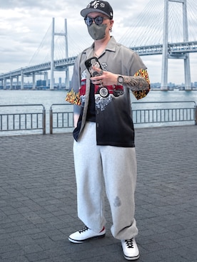 「NIKE（ナイキ）のAir Jordan2 OG "Chicago" (2022)（スニーカー、ホワイト系）」を使った、jokerさん（メンズ・170cm）の春コーディネート