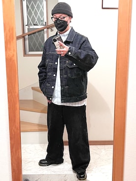 「アイテム（デニムジャケット）」を使った、jokerさん（メンズ・170cm）の秋コーディネート