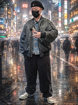 「KANGOL（カンゴール）のアイテム」を使った、jokerさん（メンズ・170cm）の春コーディネート