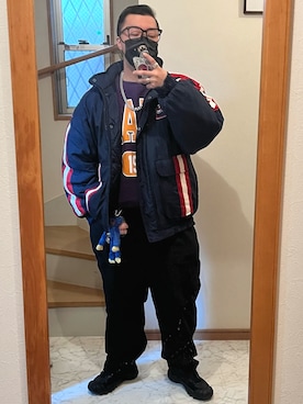 「SBG（エスビー）のSBG 喜平チェーンネックレス（ネックレス）」を使った、jokerさん（メンズ・170cm）の冬コーディネート