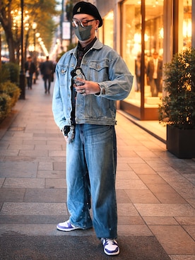 「KANGOL（カンゴール）のアイテム（帽子）」を使った、jokerさん（メンズ・170cm）の春コーディネート