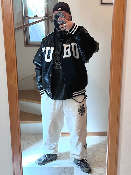 fubu スタジャン（kohhさん着用） 10%OFFセール】 FUBU フブ レザージャケット メンズ パイソン柄