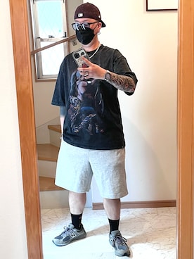 「アイテム（アンダーウェア）」を使った、jokerさん（メンズ・170cm）の夏コーディネート