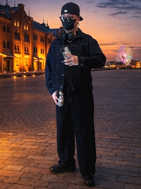 「NIKE（ナイキ）のUNDEFEATED × Nike Air Max 95 SP "Black"（スニーカー、ブラック系）」を使った、jokerさん（メンズ・170cm）の春コーディネート