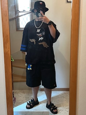 「SBG（エスビー）のSBG 喜平チェーンネックレス（ネックレス）」を使った、jokerさん（メンズ・170cm）の春コーディネート