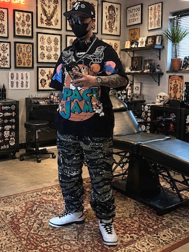 「XLARGE（エクストララージ）のアイテム」を使った、jokerさん（メンズ・170cm）の夏コーディネート
