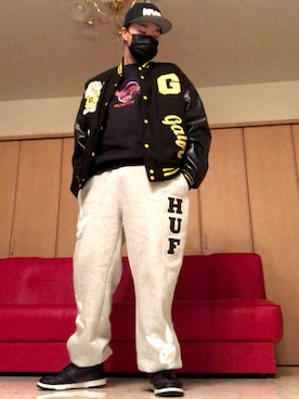 「GALFY（ガルフィー）のアイテム（ジャケット/アウター）」を使った、jokerさん（メンズ・170cm）の冬コーディネート
