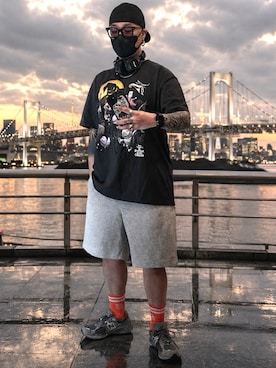 「HUF（ハフ）のアイテム」を使った、jokerさん（メンズ・170cm）の夏コーディネート