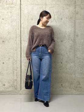 「アイテム（チョーカー）」を使った、Mihoさん（レディース・161cm）の秋コーディネート