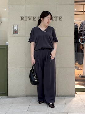 「RIVE DROITE（リヴドロワ）のアイテム（パンツ）」を使った、Mihoさん（レディース・161cm）の春コーディネート