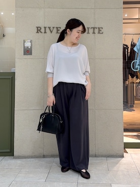 「RIVE DROITE（リヴドロワ）のアイテム（パンツ）」を使った、Mihoさん（レディース・161cm）の春コーディネート