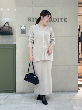 「RIVE DROITE（リヴドロワ）の【収納力抜群】2wayハンドルバッグ（ハンドバッグ）」を使った、Mihoさん（レディース・161cm）の秋コーディネート