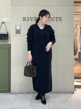 「RIVE DROITE（リヴドロワ）のアイテム（アクセサリー）」を使った、Mihoさん（レディース・161cm）の秋コーディネート