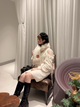 「CELINE」｜「アイテム（ワンピース/ドレス）」を使った、yuukaさん（レディース・157cm）の冬コーディネート
