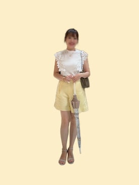 「アイテム（長傘）」を使った、Peggyさん（レディース・160cm）の夏コーディネート