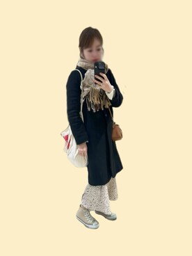 「MERCURYDUO（マーキュリーデュオ）のアイテム（ジャケット/アウター）」を使った、Peggyさん（レディース・160cm）の冬コーディネート
