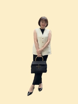 「PRADA（プラダ）のアイテム」を使った、Peggyさん（レディース・160cm）の夏コーディネート