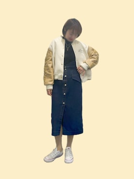 「LANVIN（ランバン）のアイテム（ジャケット/アウター）」を使った、Peggyさん（レディース・160cm）の春コーディネート