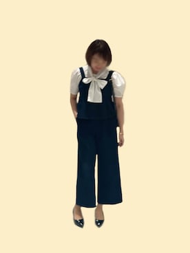 「grove（グローブ）のアイテム（パンツ）」を使った、Peggyさん（レディース・160cm）の秋コーディネート