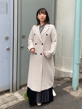 「白コート」｜fumika  nishizawaさん（レディース・150cm）の秋コーディネート
