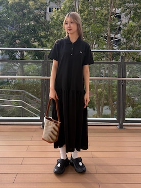 「LACOSTE（ラコステ）のアイテム」を使った、okadaさん（レディース・163cm）の夏コーディネート