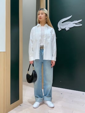「LACOSTE（ラコステ）のアイテム（ベルト）」を使った、okadaさん（レディース・163cm）の夏コーディネート