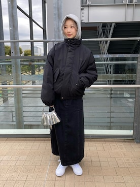 「アイテム（ダウンジャケット/コート）」を使った、okadaさん（レディース・163cm）の秋コーディネート