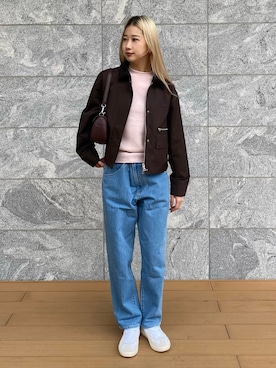 「LACOSTE（ラコステ）のアイテム（ニット/セーター）」を使った、okadaさん（レディース・163cm）の秋コーディネート