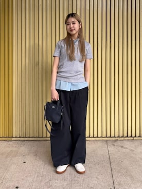 「LACOSTE（ラコステ）のアイテム（バッグ）」を使った、okadaさん（レディース・163cm）の春コーディネート