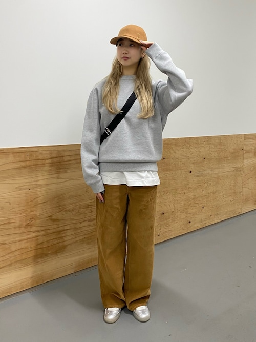 ワントーンクルーネック 鹿の子ニット / 鹿の子スウェット トレーナー