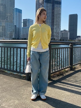 「LACOSTE（ラコステ）のアイテム」を使った、okadaさん（レディース・163cm）の春コーディネート