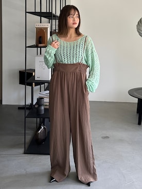 「アイテム（オールインワン・サロペット）」を使った、PILITさん（レディース・155cm）の秋コーディネート