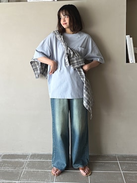 「たすき掛け」｜「アイテム（その他）」を使った、PILITさん（レディース・155cm）の夏コーディネート