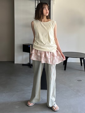 「アイテム（その他）」を使った、PILITさん（レディース・155cm）の夏コーディネート