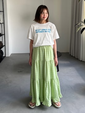 「スカートコーデ」｜「アイテム（その他）」を使った、PILITさん（レディース・155cm）の夏コーディネート