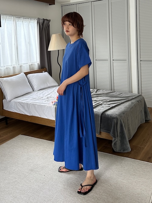 【サイズ展開あり】サイドリボンフレアワンピース