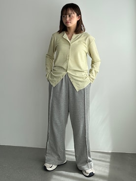 「アイテム（スウェットパンツ）」を使った、PILITさん（レディース・155cm）の秋コーディネート