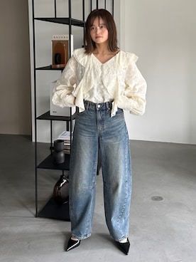 「ブラウスコーデ」｜PILITさん（レディース・155cm）の秋コーディネート