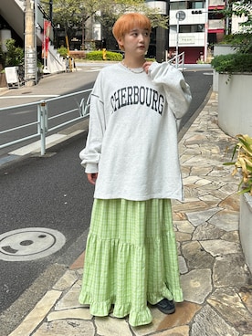 「スカートコーデ」｜「アイテム（その他）」を使った、PILITさん（レディース・158cm）の秋コーディネート