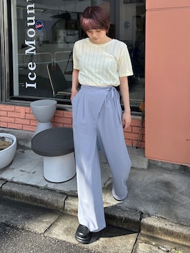 「アイテム（パンツ）」を使った、PILITさん（レディース・158cm）の夏コーディネート