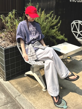 「PILIT（ピリット）のアイテム（キャップ）」を使った、PILITさん（レディース・153cm）の夏コーディネート