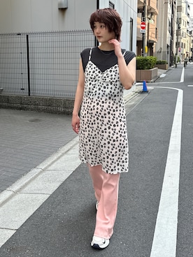 「花柄ワンピース」｜PILITさん（レディース・158cm）の夏コーディネート