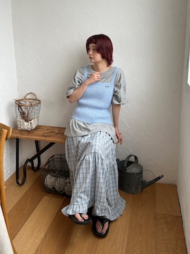 「ニットキャミソール」｜PILITさん（レディース・158cm）の春コーディネート