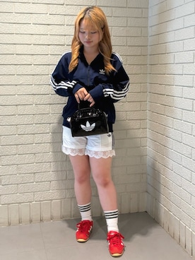 「アイテム（ジャージ）」を使った、🈁さん（レディース・152cm）の夏コーディネート
