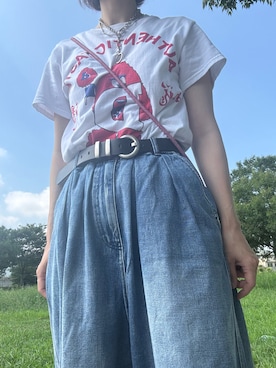 「アイテム（アクセサリー）」を使った、b39さん（レディース・164cm）の夏コーディネート