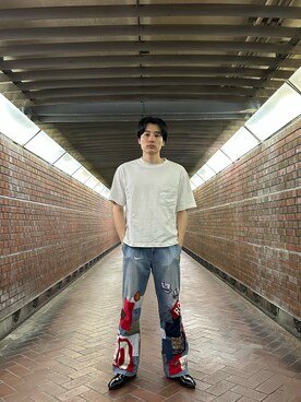 「Re:make（リメイク）のアイテム（パンツ）」を使った、nachikimさん（メンズ・174cm）の春コーディネート