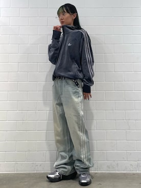 「アイテム（ジャージ）」を使った、RTさん（レディース・160cm）の秋コーディネート