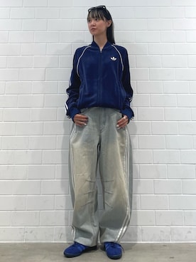 「アイテム（ジャージ）」を使った、RTさん（レディース・160cm）の秋コーディネート
